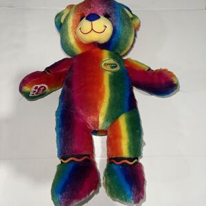 Build A Bear Crayola Rainbow Stuffed Animal 16" Soft Plush Bear - BAB